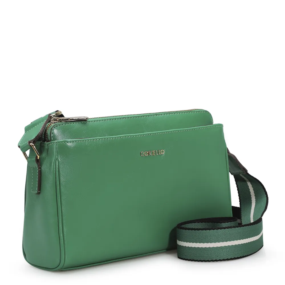 Bolsa Transversal Agnes Couro Verde - imagem 2