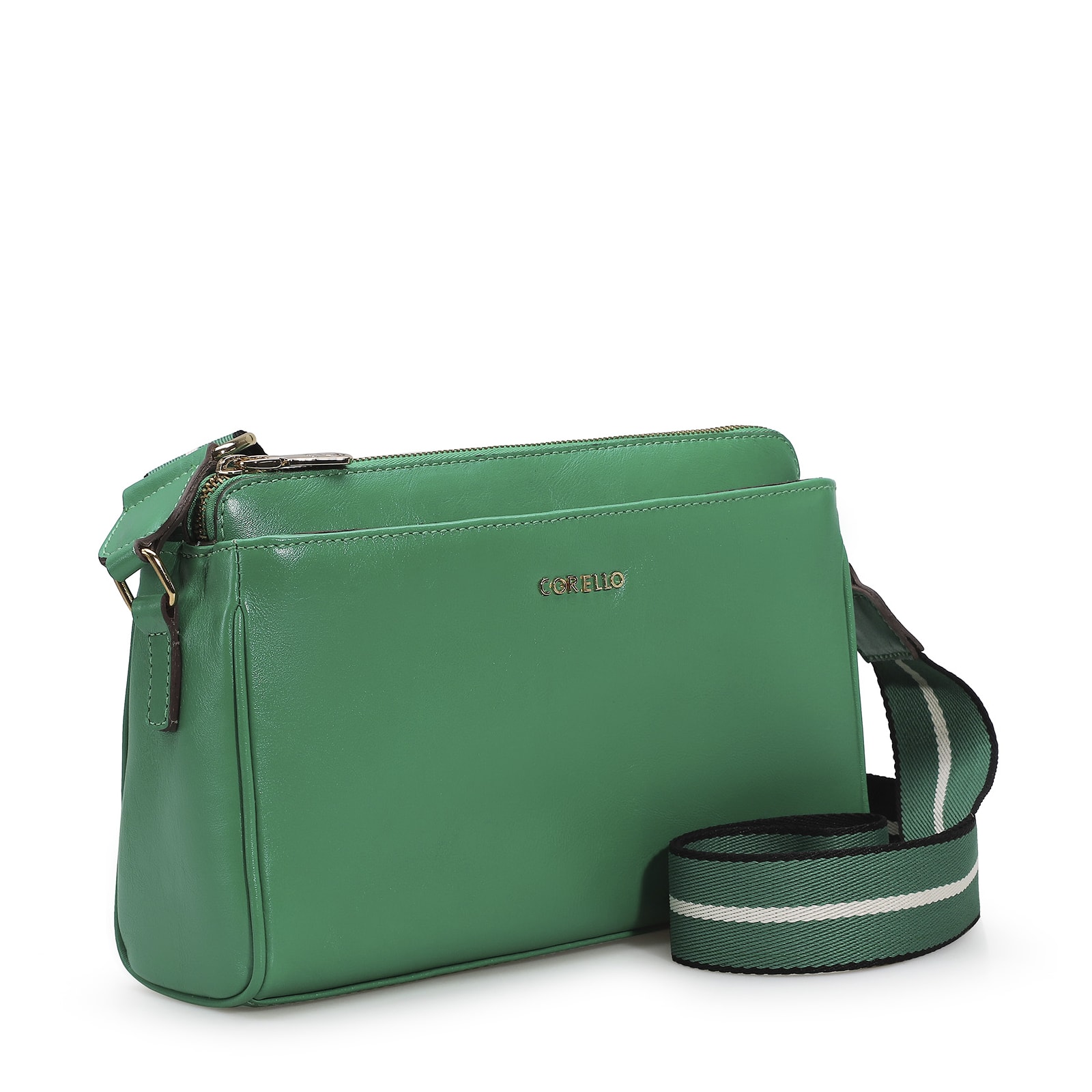 Bolsa Transversal Agnes Couro Verde