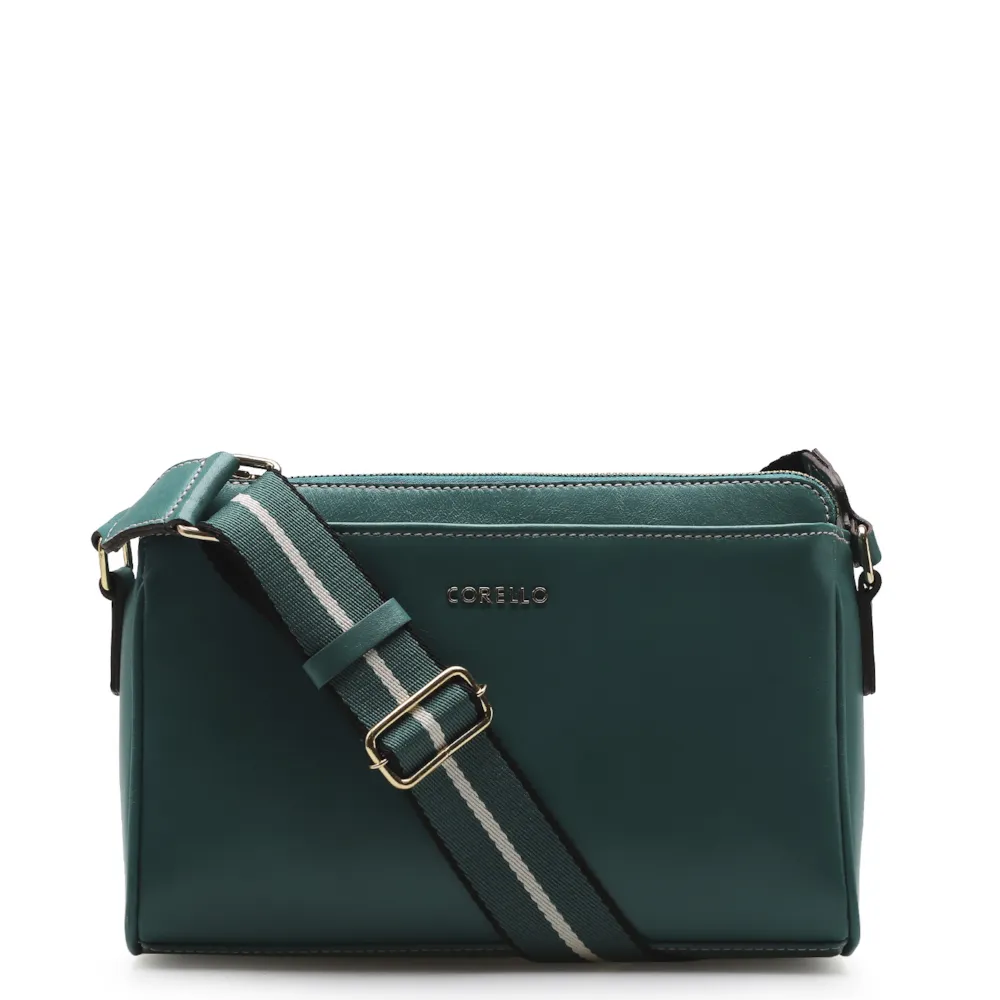 Bolsa Transversal Agnes Couro Verde