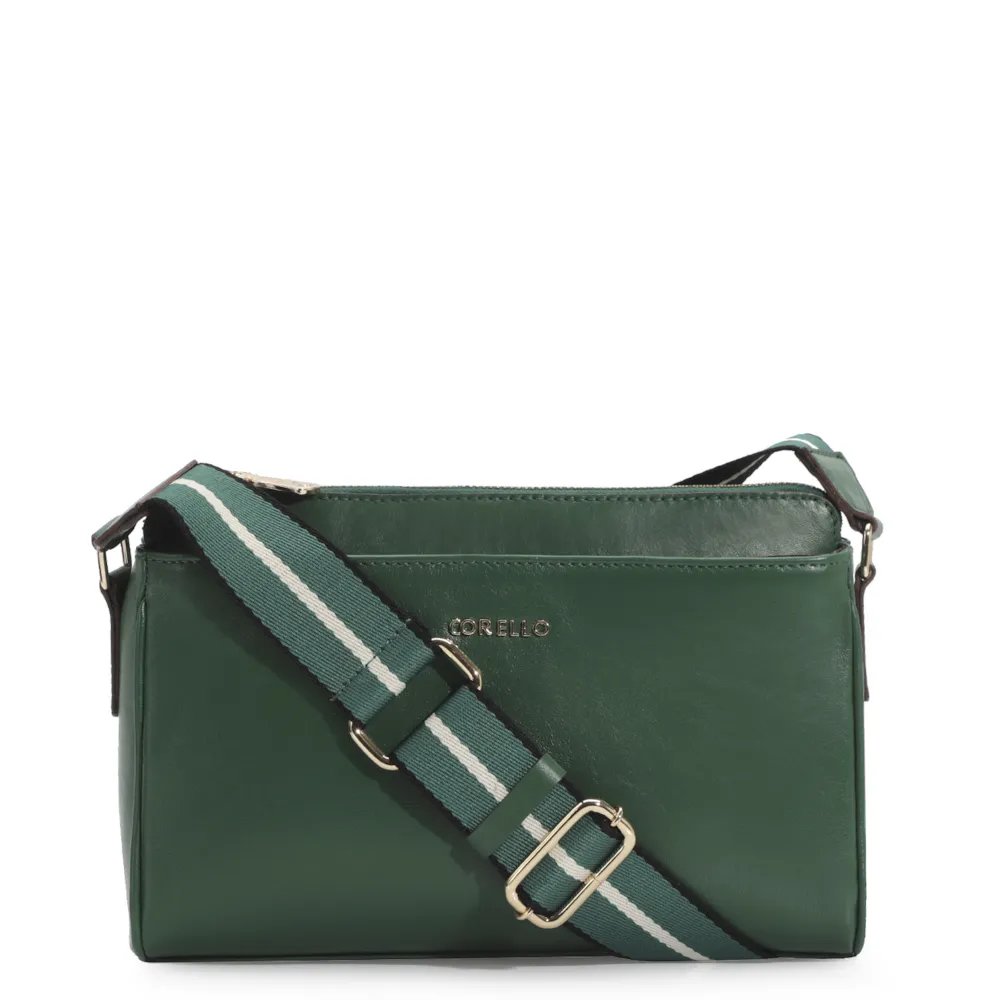 Bolsa Transversal Agnes Couro Verde