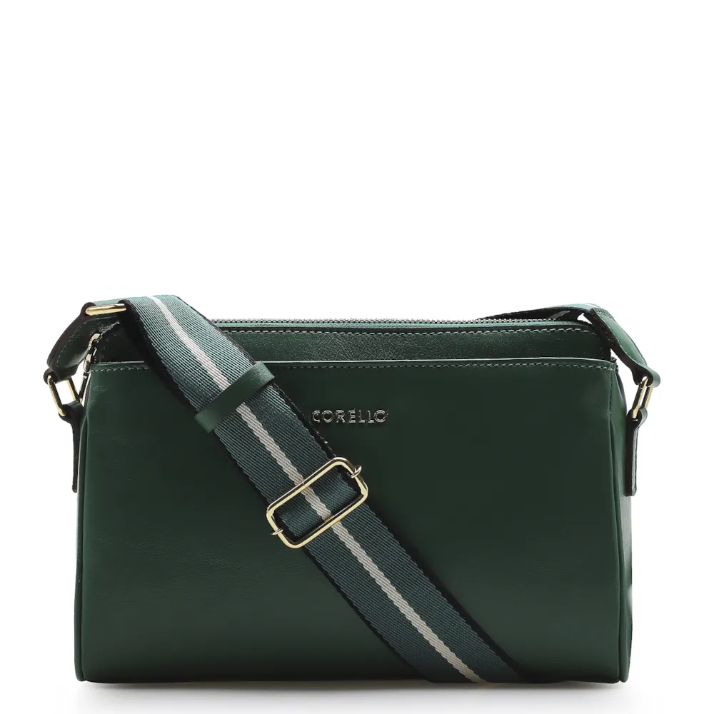 Bolsa Transversal Agnes Couro Verde Floresta