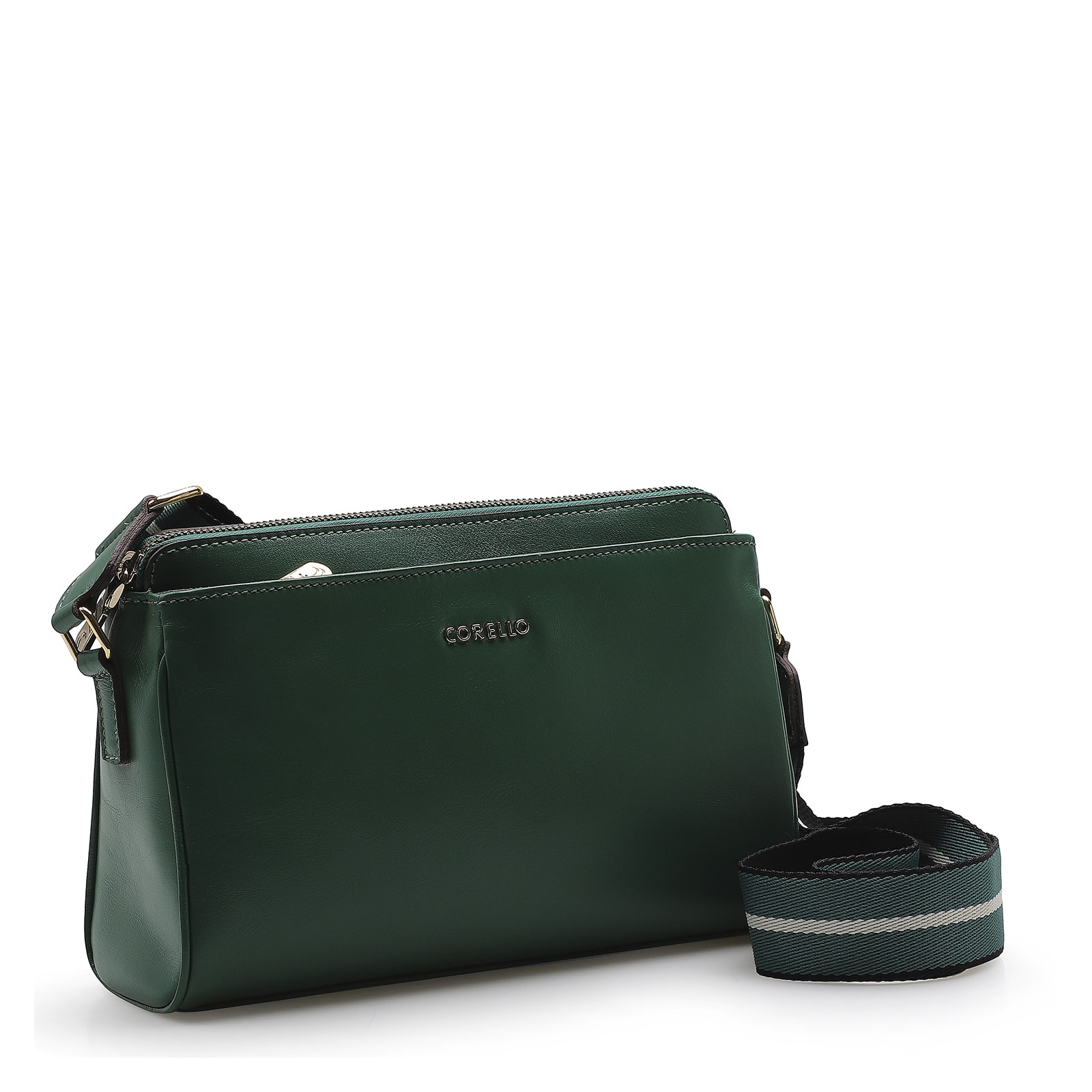 Bolsa Transversal Agnes Couro Verde Floresta