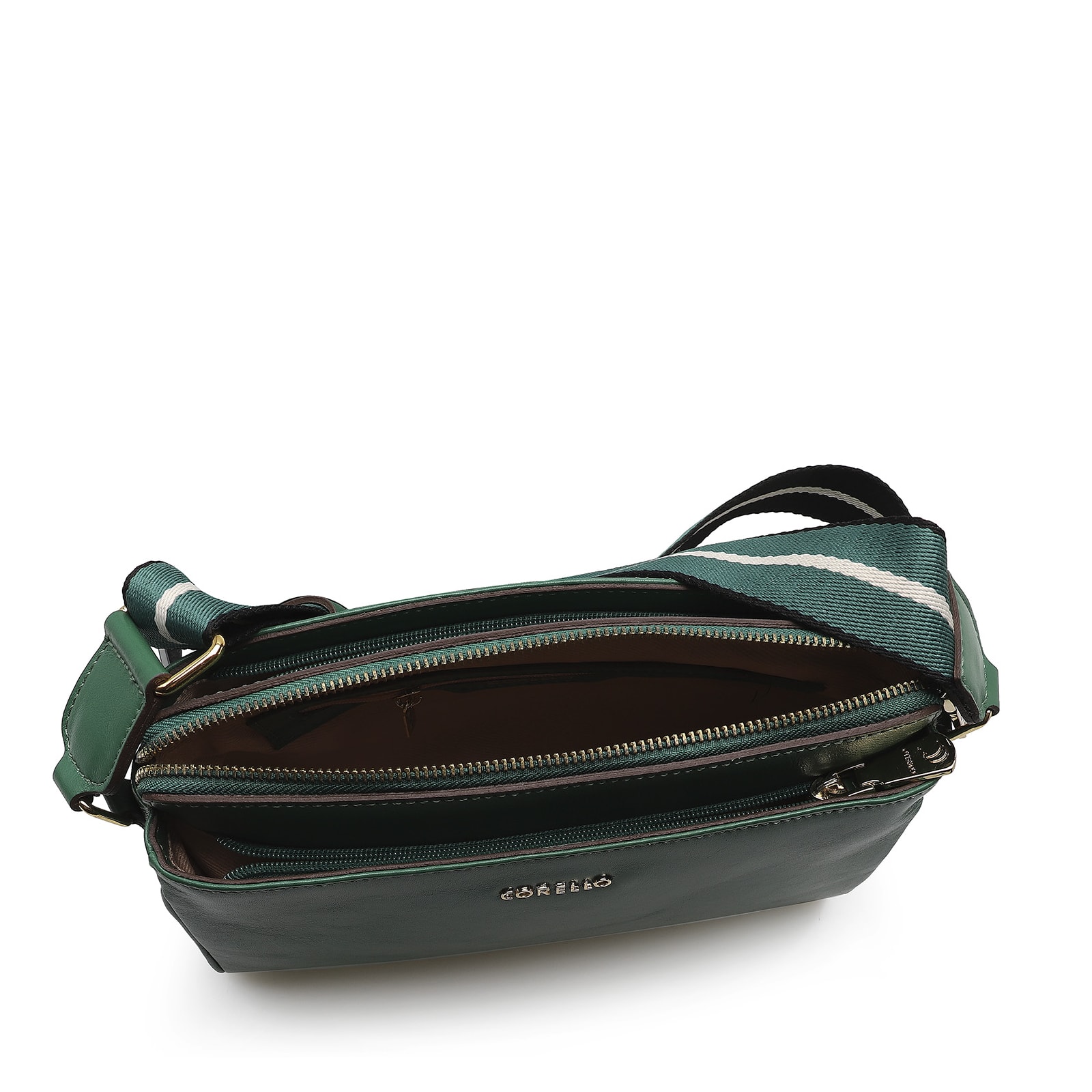 Bolsa Transversal Agnes Couro Verde Floresta