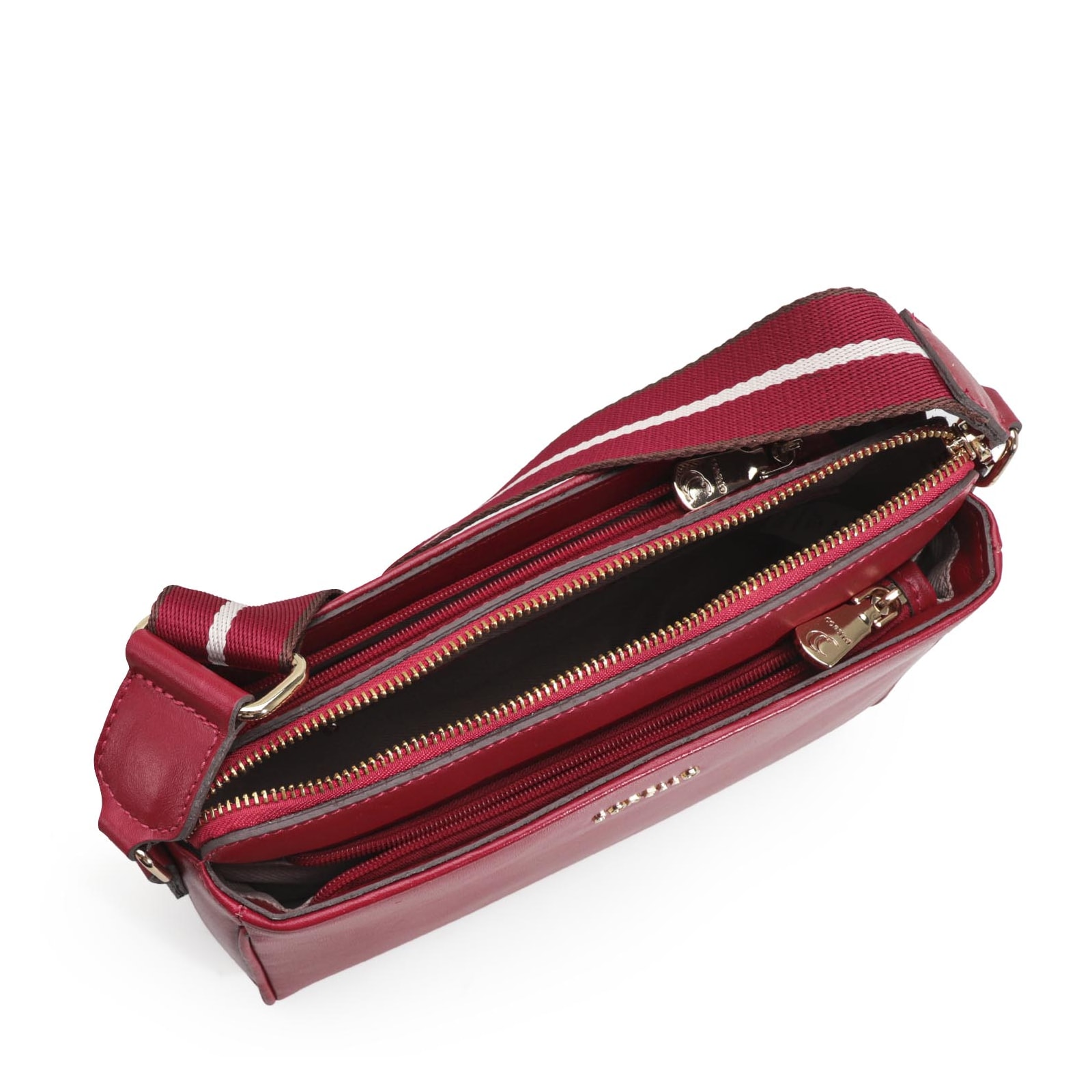 Bolsa Transversal Agnes Couro Vermelho