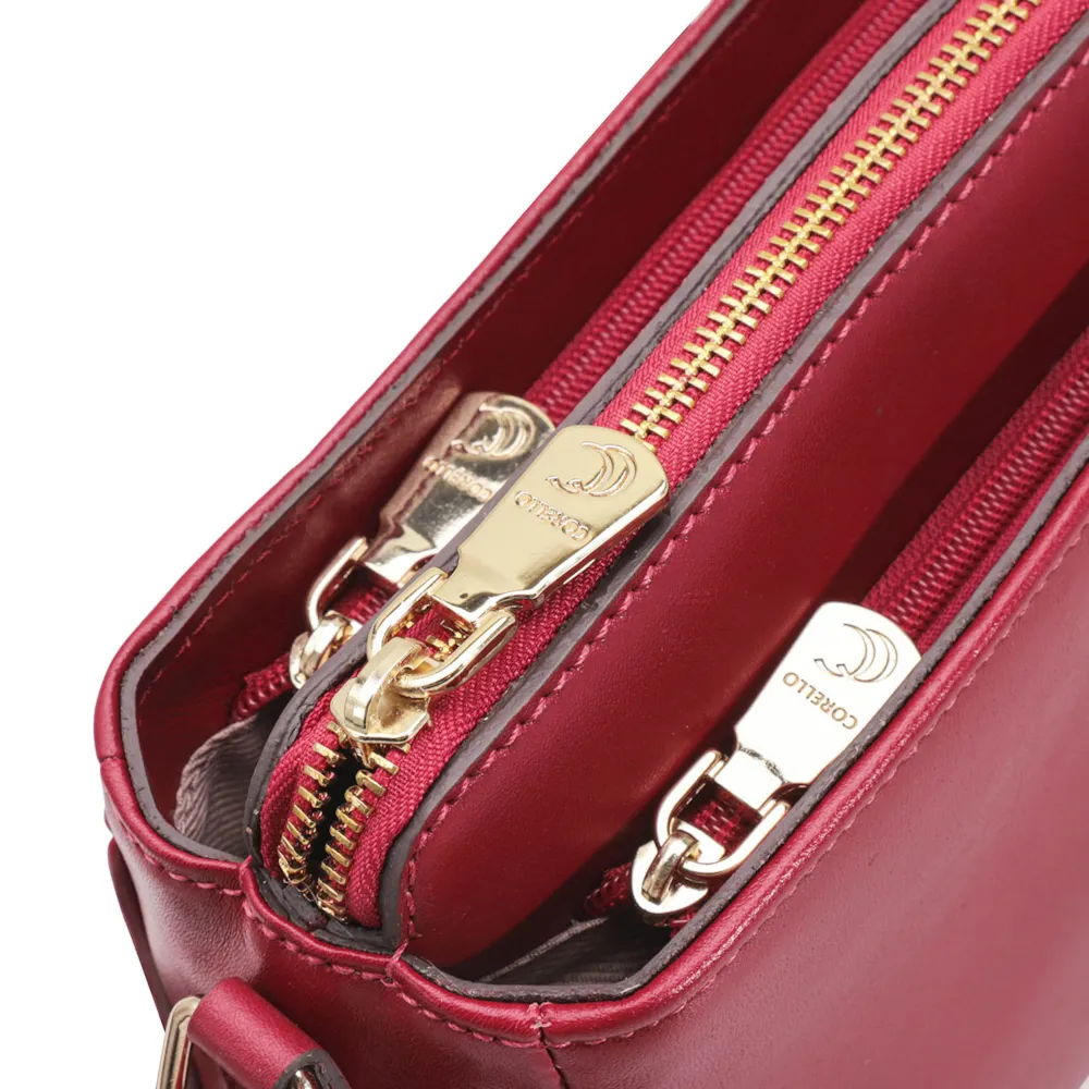 Bolsa Transversal Agnes Couro Vermelho - imagem 5