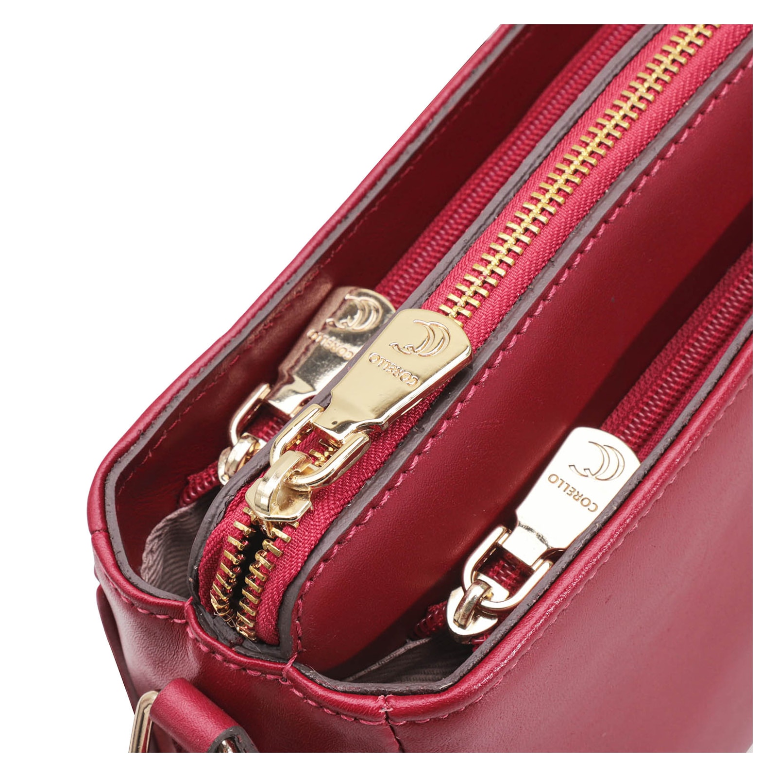 Bolsa Transversal Agnes Couro Vermelho