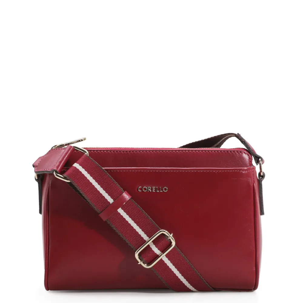 Bolsa Transversal Agnes Couro Vermelho