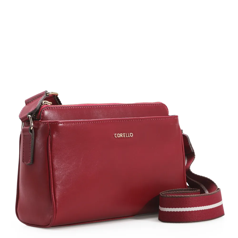 Bolsa Transversal Agnes Couro Vermelho - imagem 2