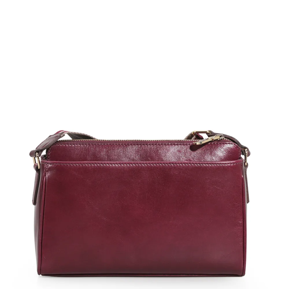 Bolsa Transversal Agnes Couro Vinho - imagem 4