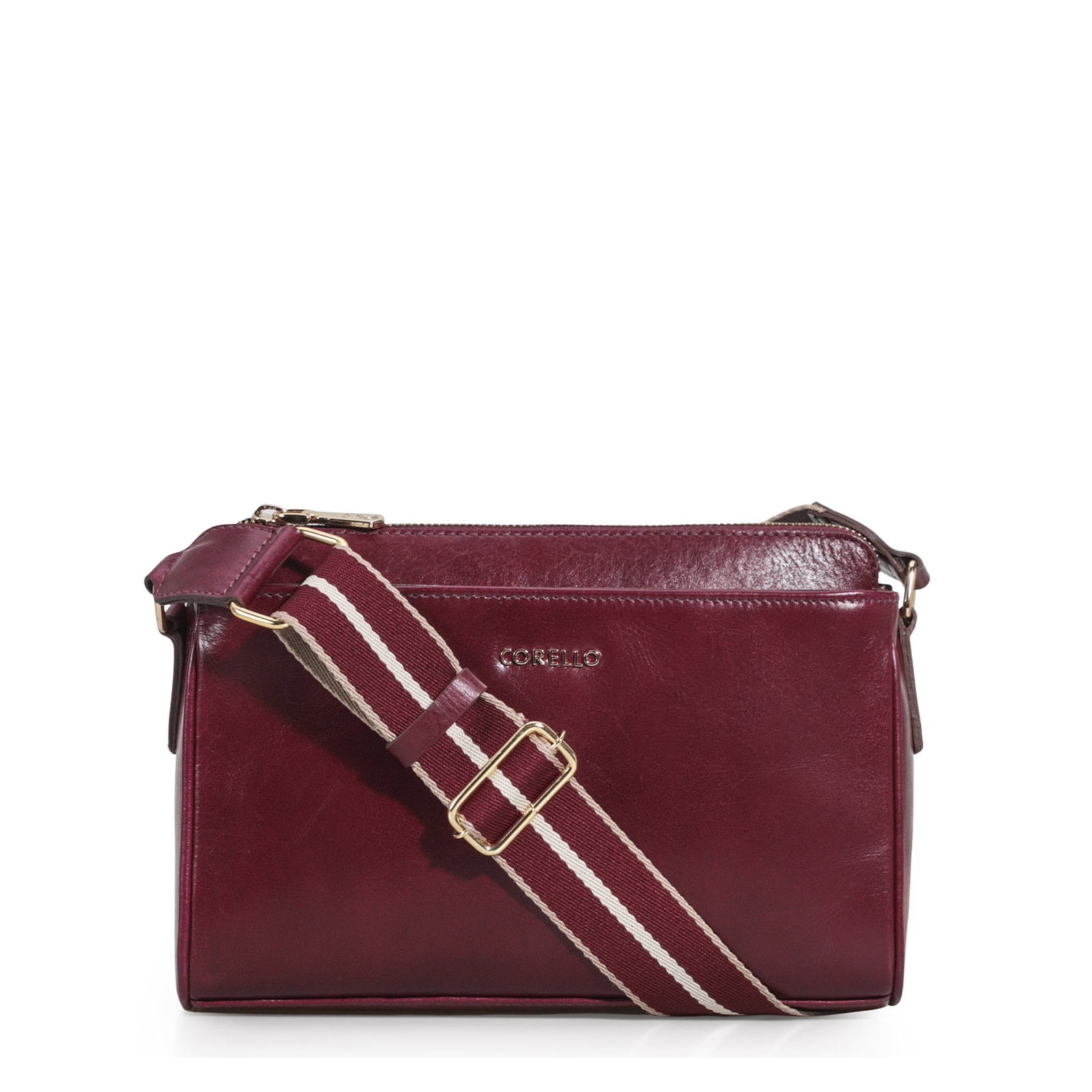 Bolsa Transversal Agnes Couro Vinho
