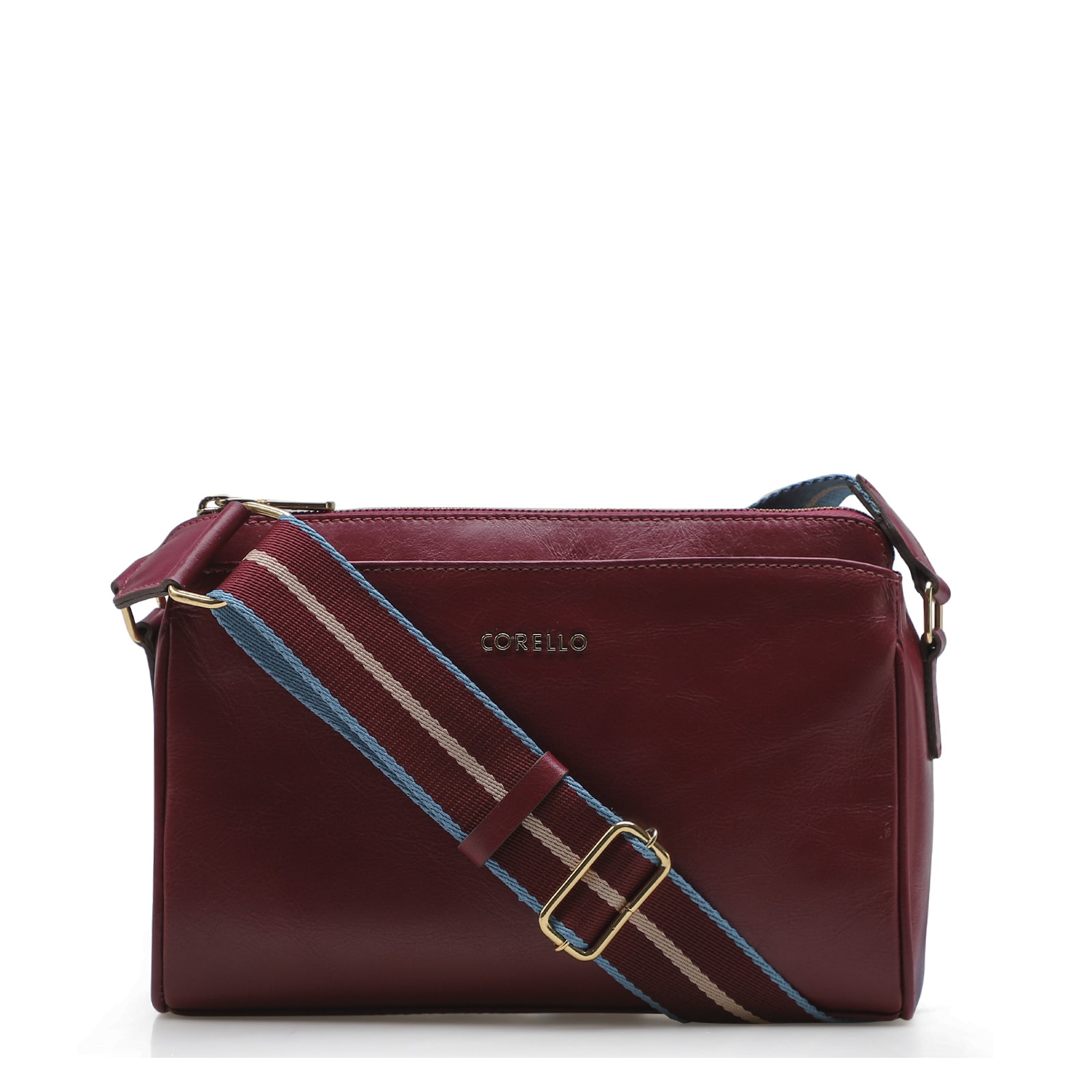 Bolsa Transversal Agnes Couro Vinho