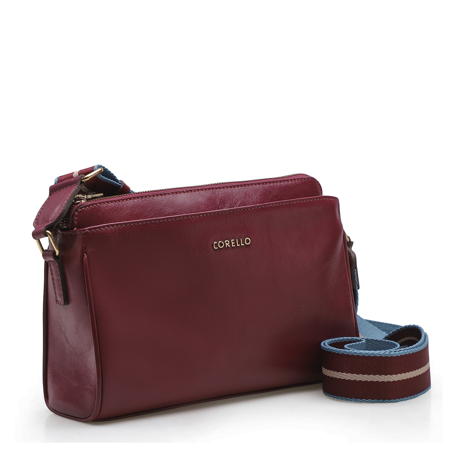 Bolsa Transversal Agnes Couro Vinho