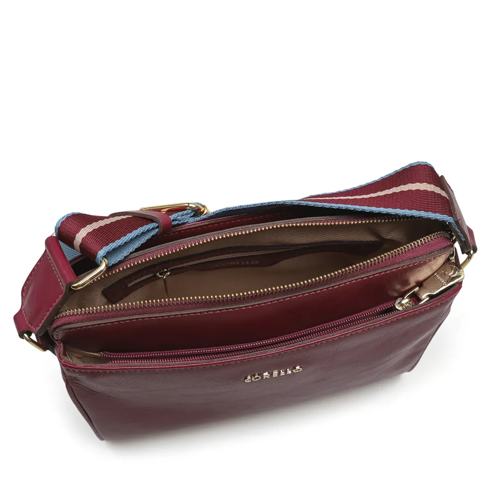 Bolsa Transversal Agnes Couro Vinho - imagem 4