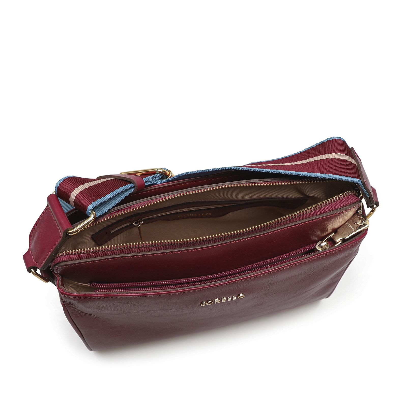 Bolsa Transversal Agnes Couro Vinho
