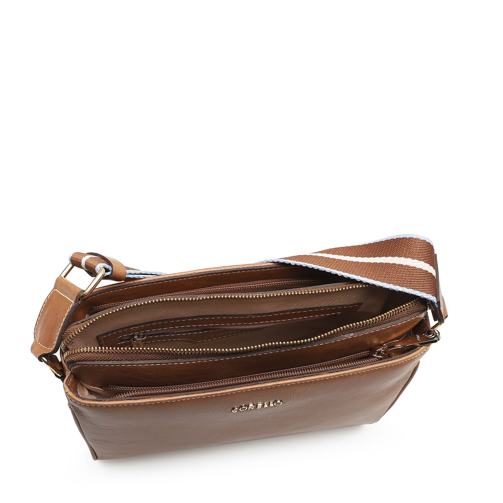 Bolsa Transversal Agnes Cuoio/Faixa