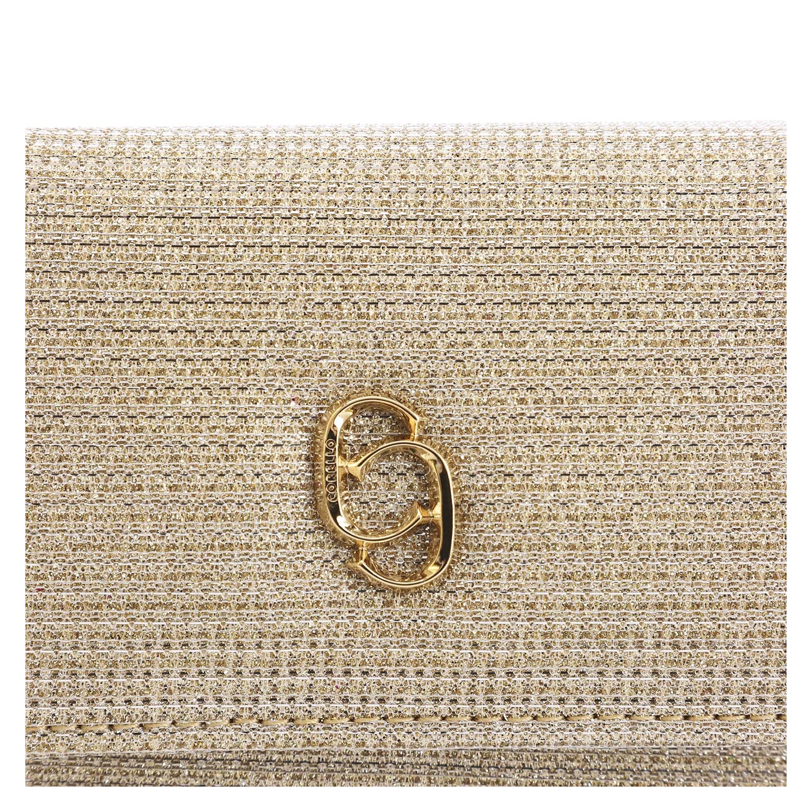 Bolsa Transversal Alt Glitter Dourado