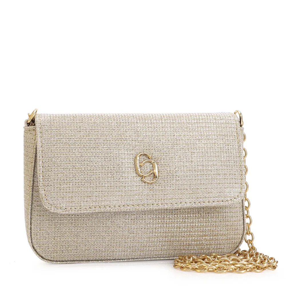 Bolsa Transversal Alt Glitter Dourado - imagem 2