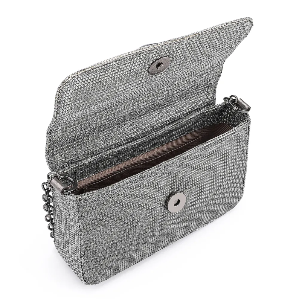 Bolsa Transversal Alt Glitter Prata - imagem 4