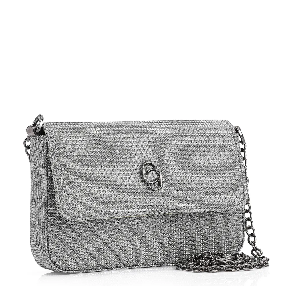 Bolsa Transversal Alt Glitter Prata - imagem 2