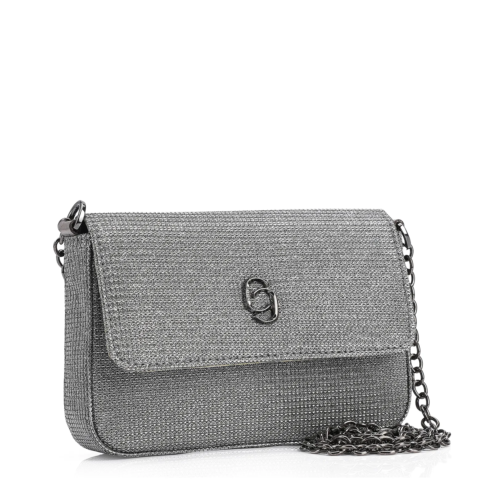 Bolsa Transversal Alt Glitter Prata