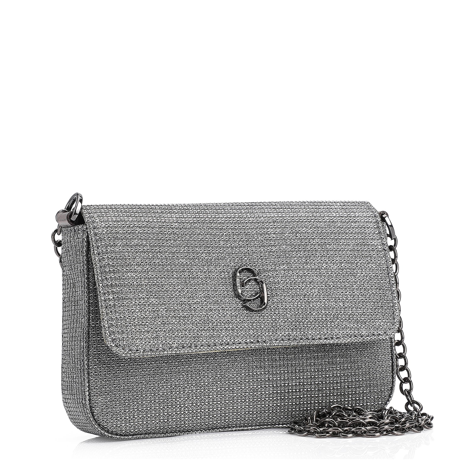 Bolsa Transversal Alt Glitter Prata