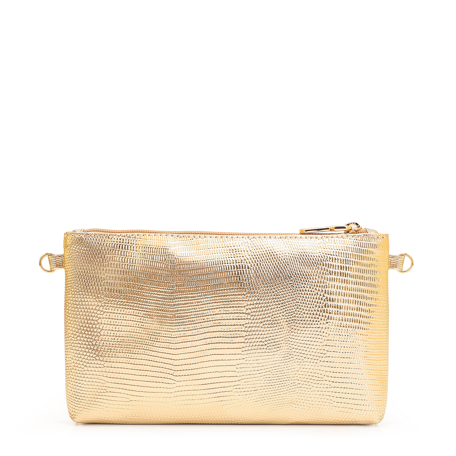 Bolsa Transversal Alt Lezard Dourado