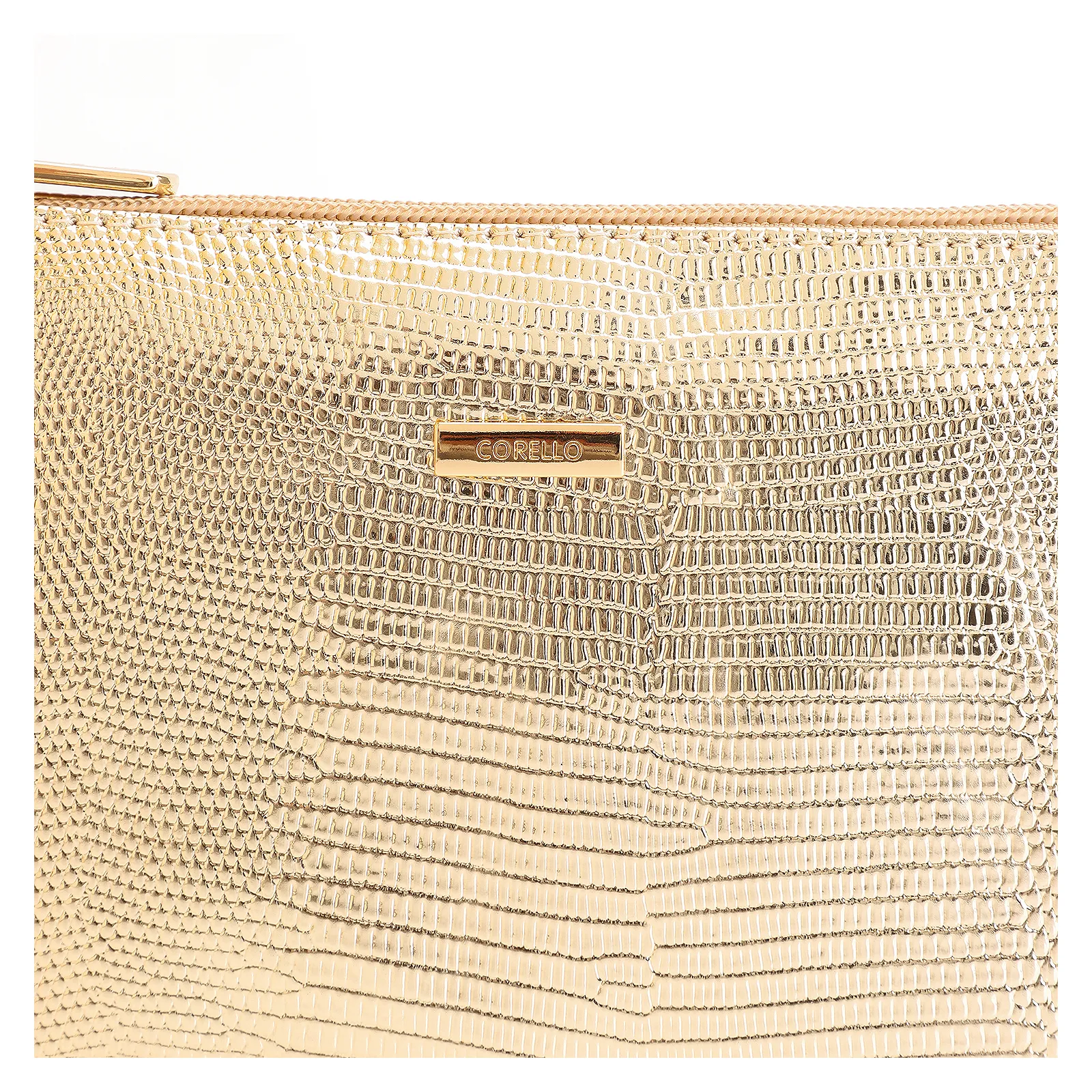 Bolsa Transversal Alt Lezard Dourado