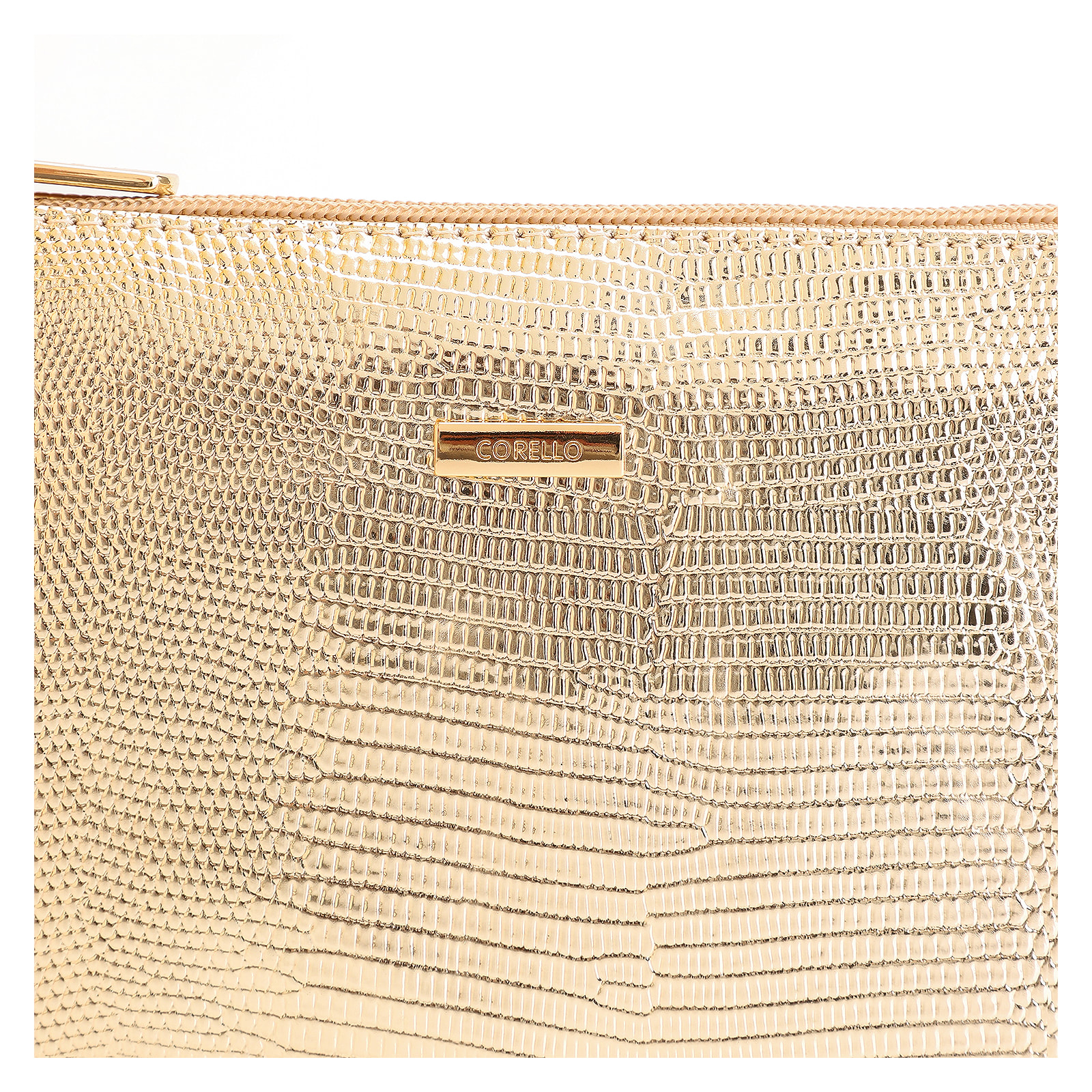 Bolsa Transversal Alt Lezard Dourado