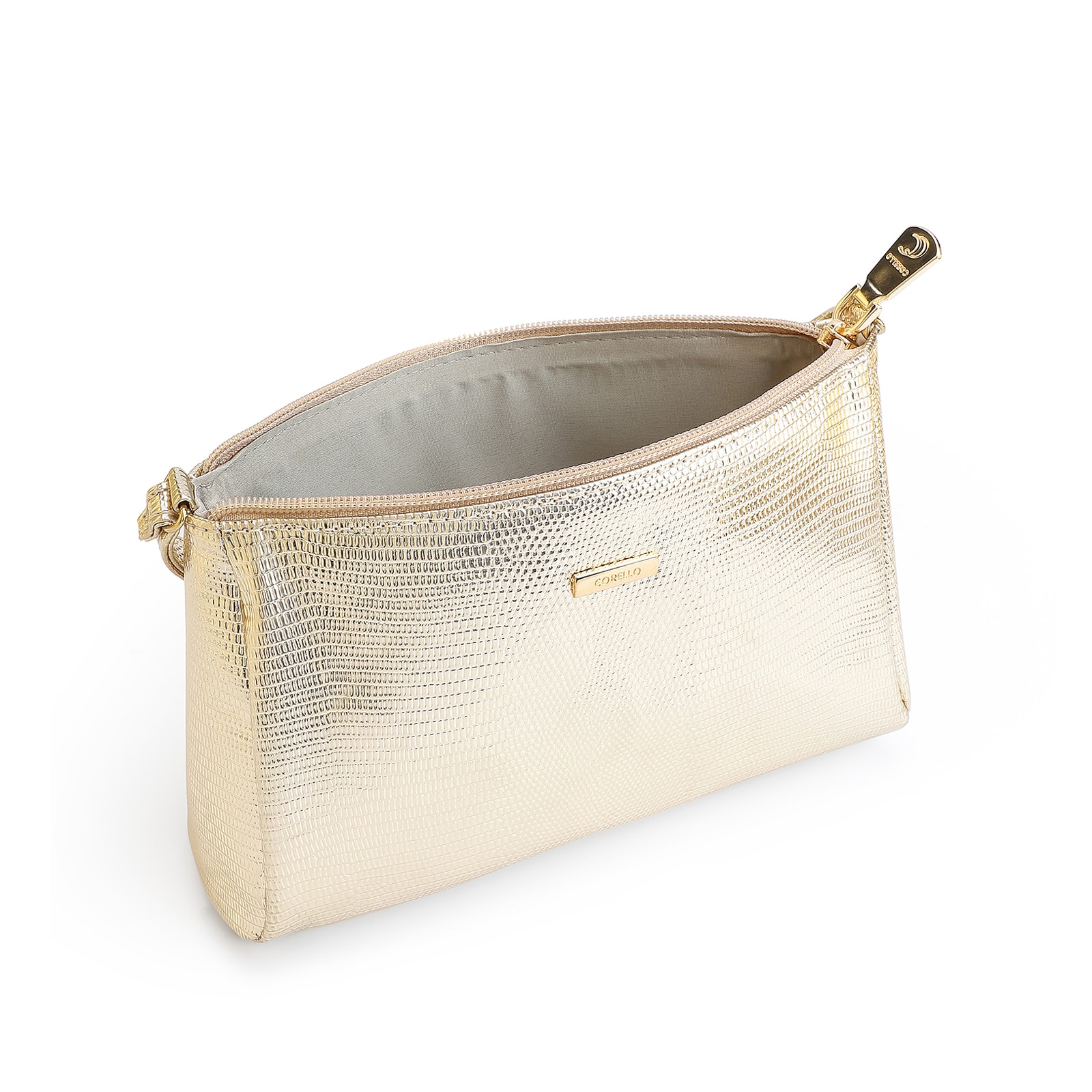 Bolsa Transversal Alt Lezard Dourado