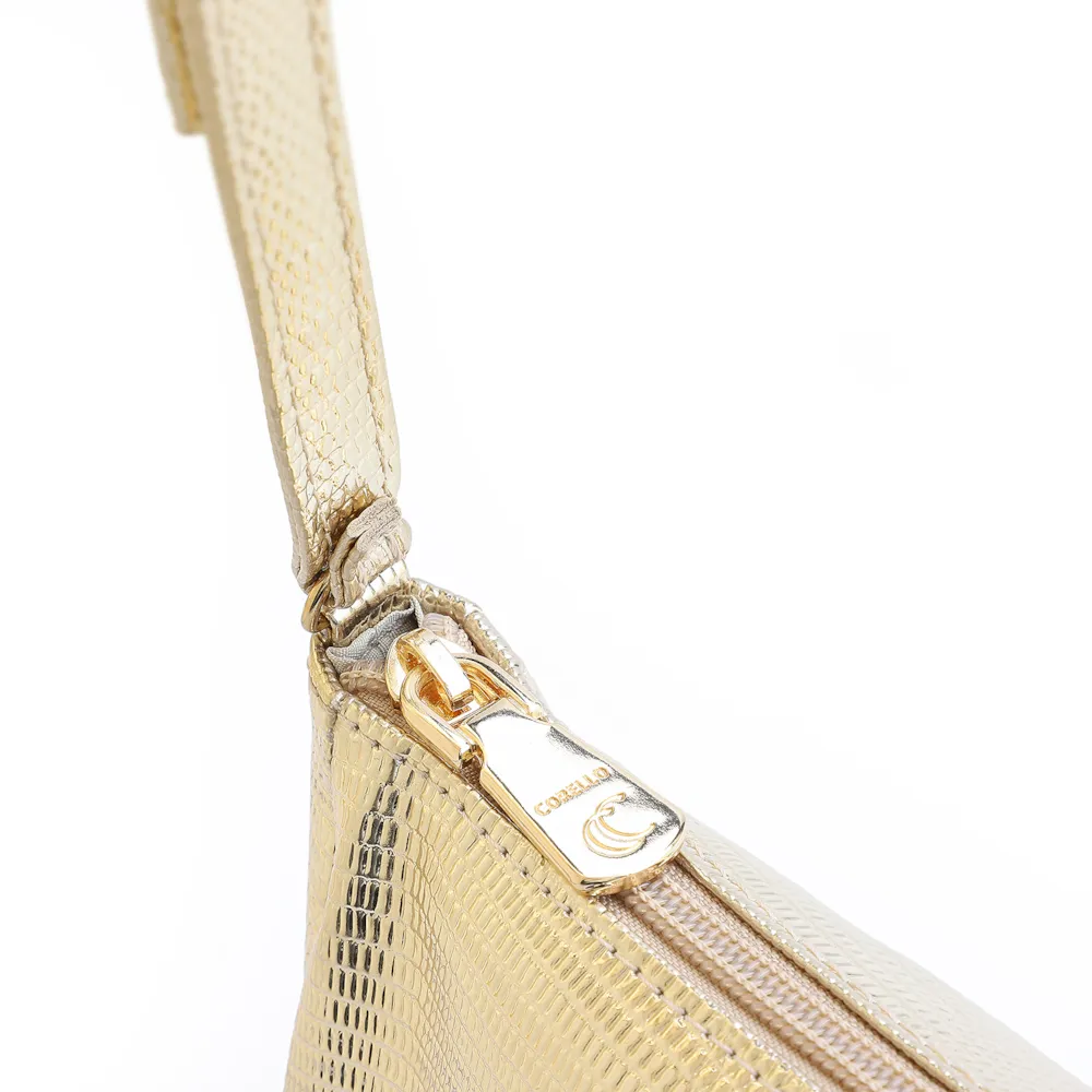 Bolsa Transversal Alt Lezard Dourado - imagem 5