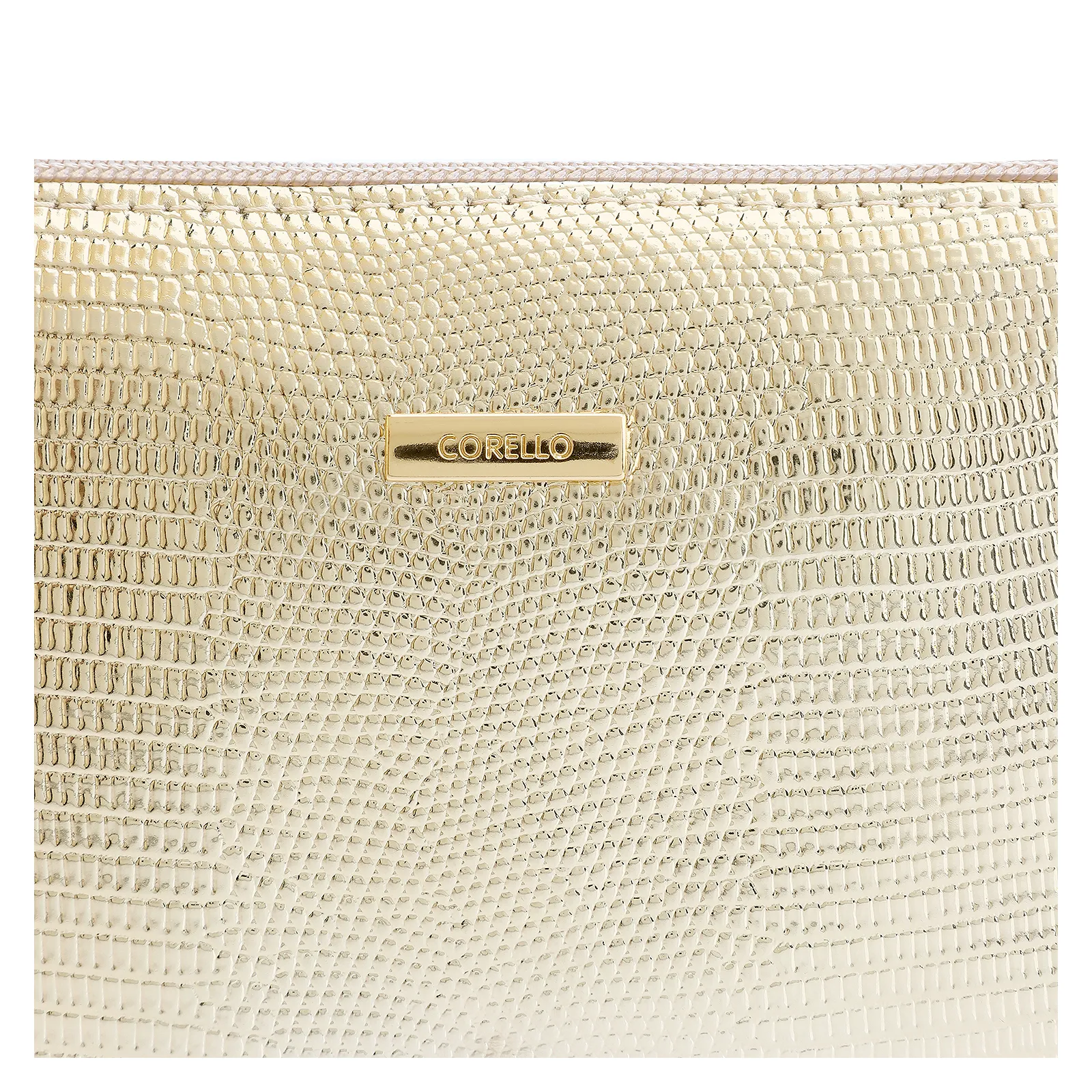 Bolsa Transversal Alt Lezard Dourado