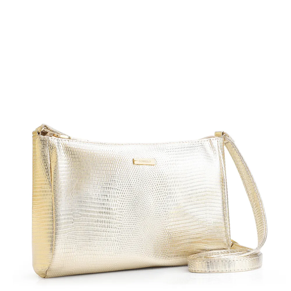 Bolsa Transversal Alt Lezard Dourado - imagem 2