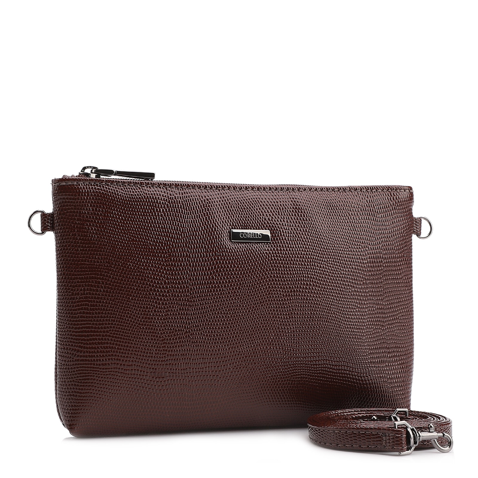 Bolsa Transversal Alt Lezard Marrom