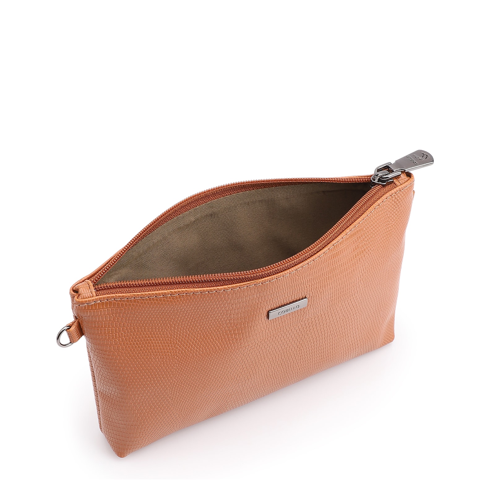 Bolsa Transversal Alt Lezard Marrom Claro