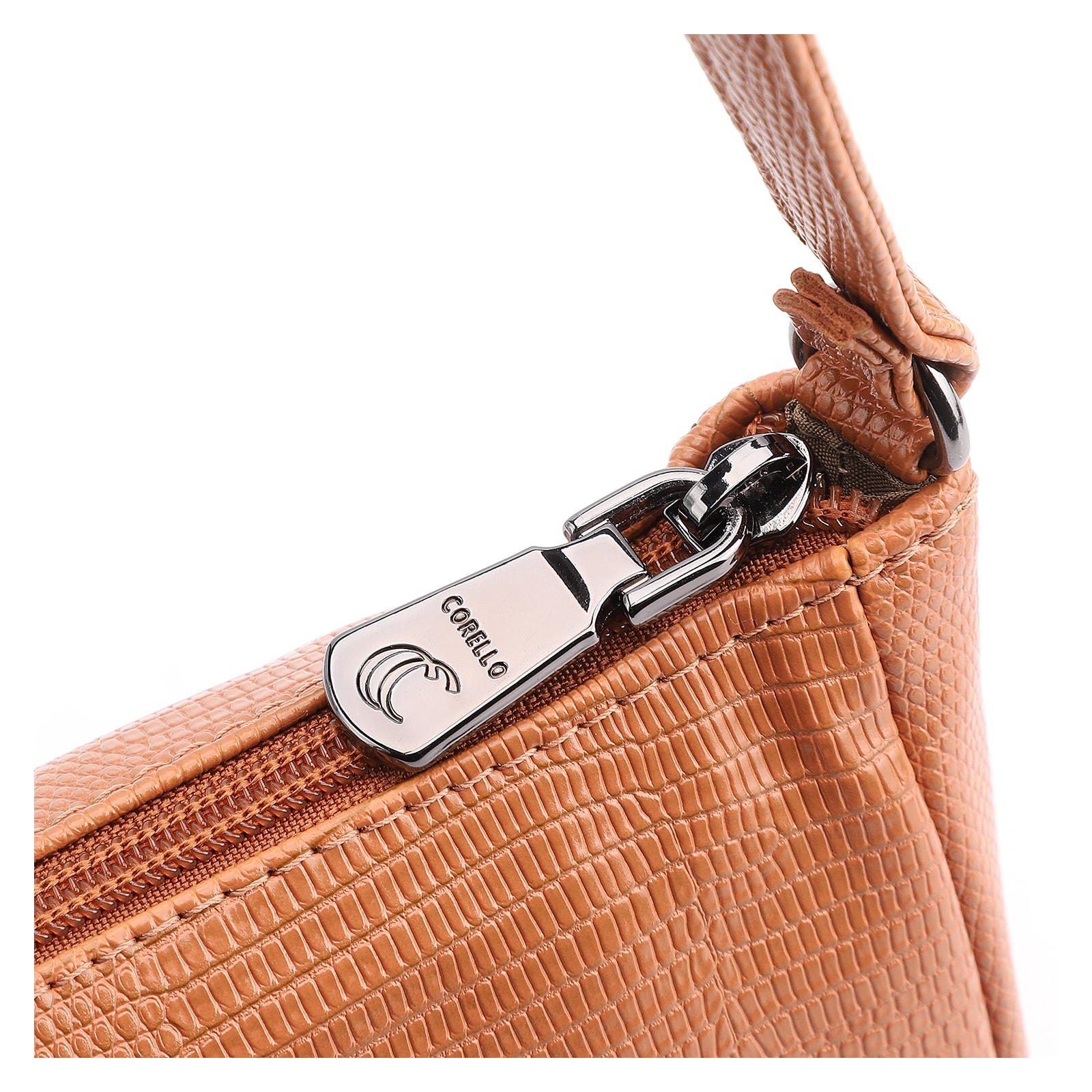 Bolsa Transversal Alt Lezard Marrom Claro