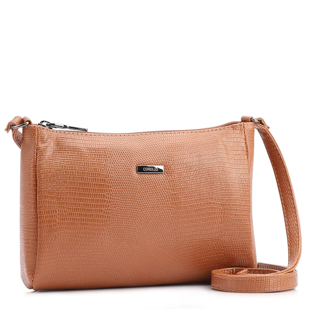 Bolsa Transversal Alt Lezard Marrom Claro - imagem 2