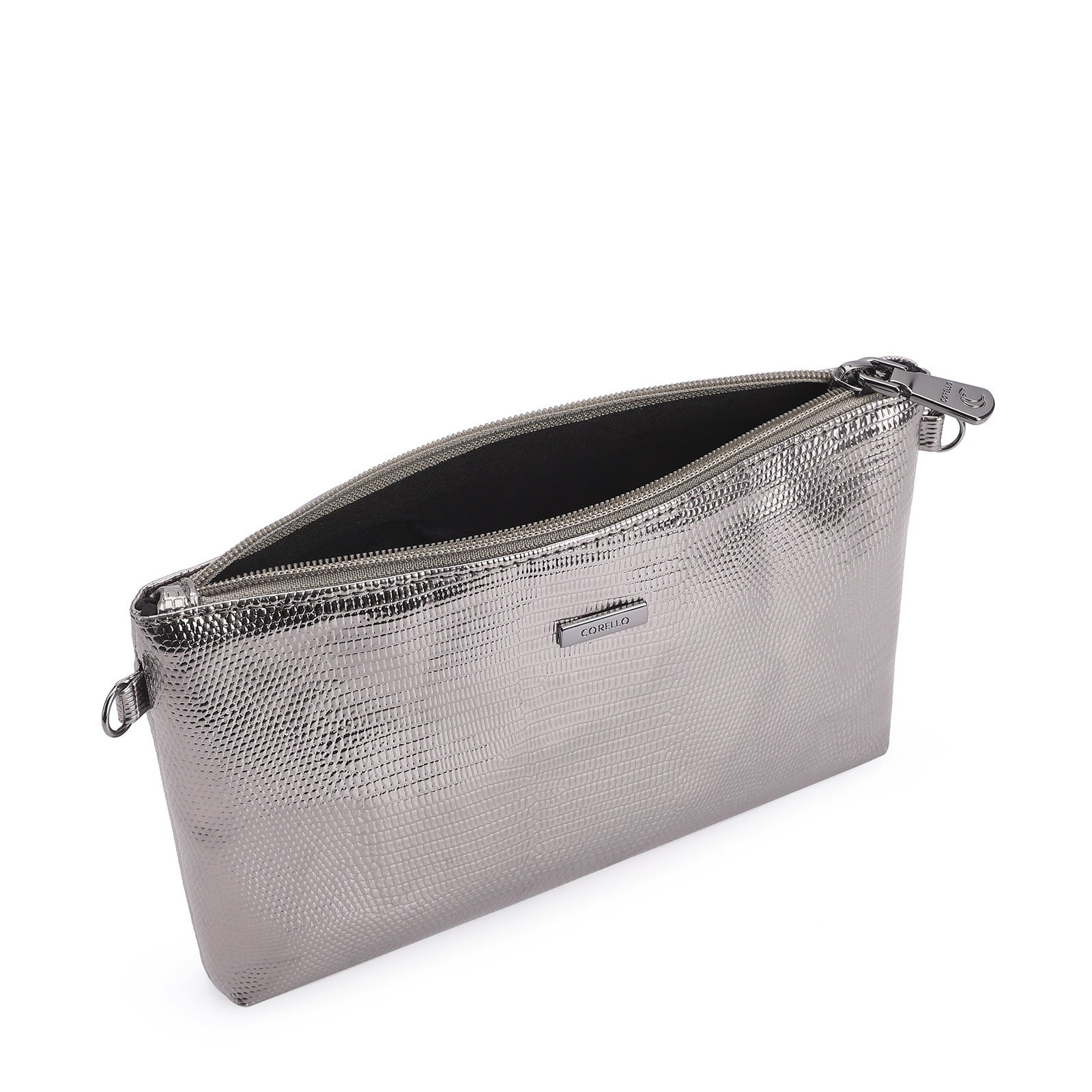 Bolsa Transversal Alt Lezard Prata
