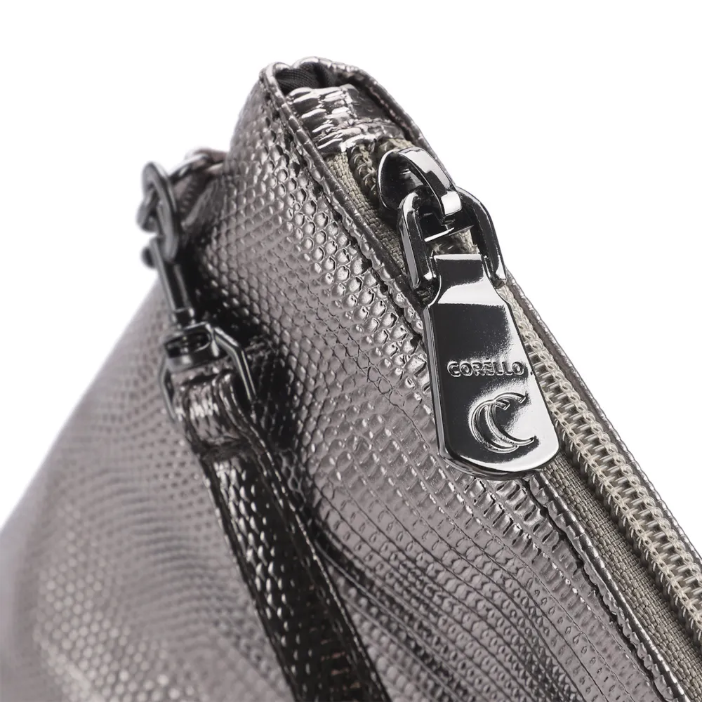 Bolsa Transversal Alt Lezard Prata - imagem 5