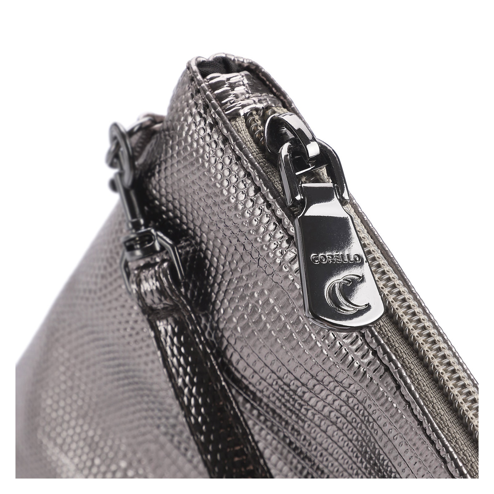 Bolsa Transversal Alt Lezard Prata