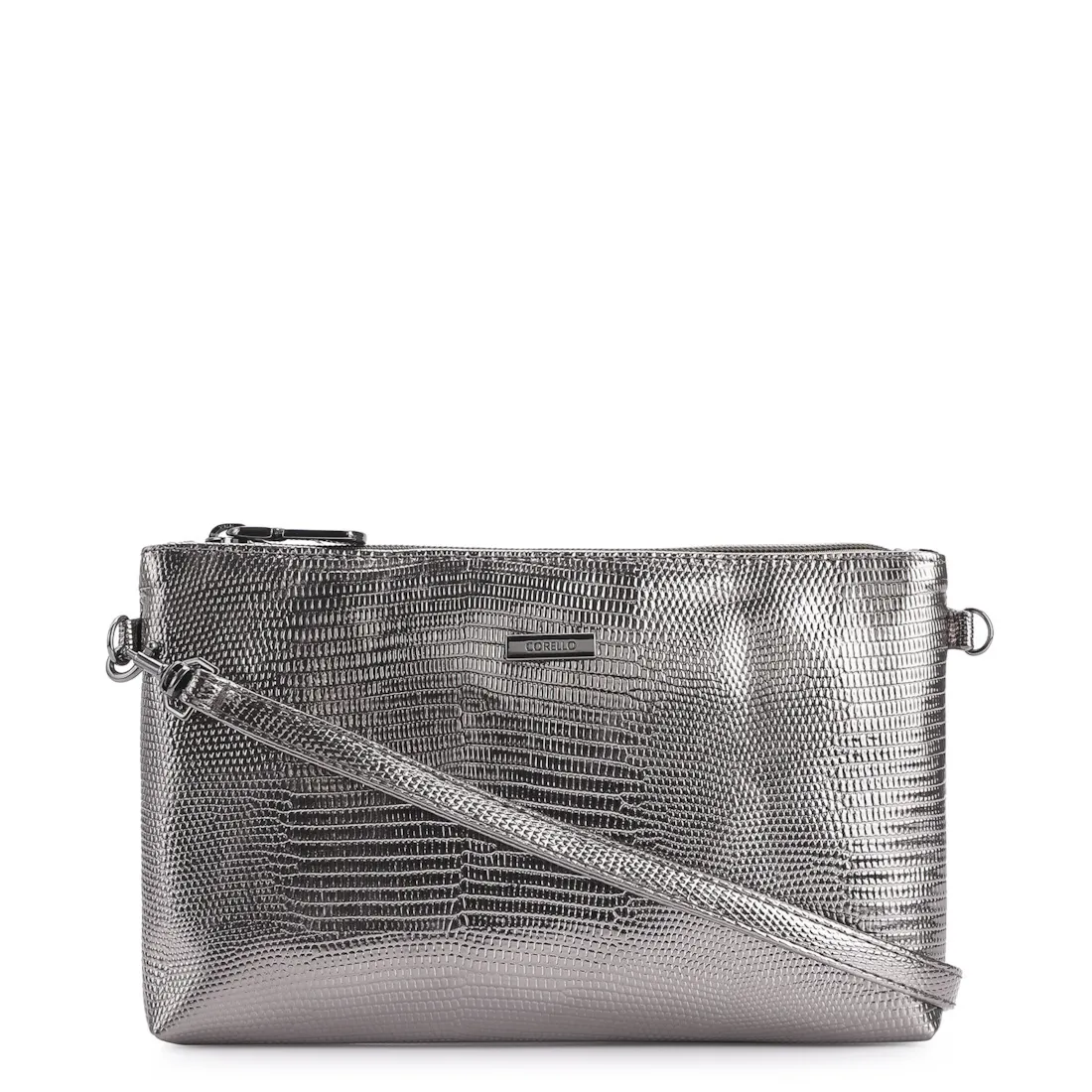 Bolsa Transversal Alt Lezard Prata
