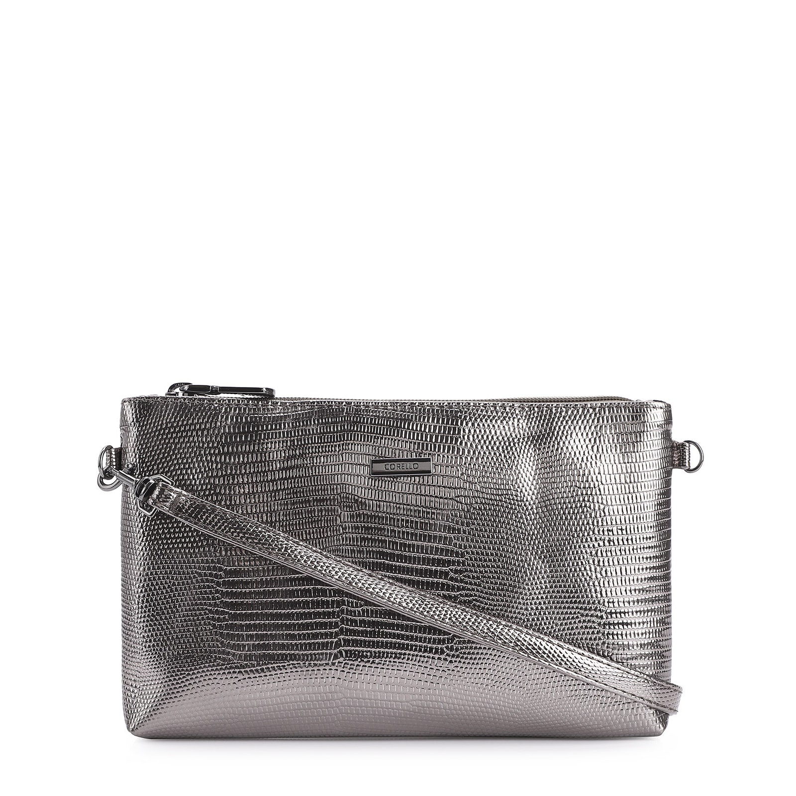 Bolsa Transversal Alt Lezard Prata
