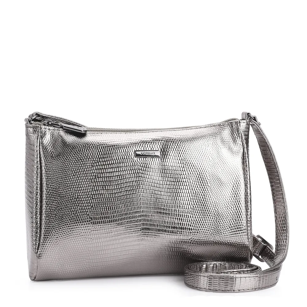 Bolsa Transversal Alt Lezard Prata - imagem 3