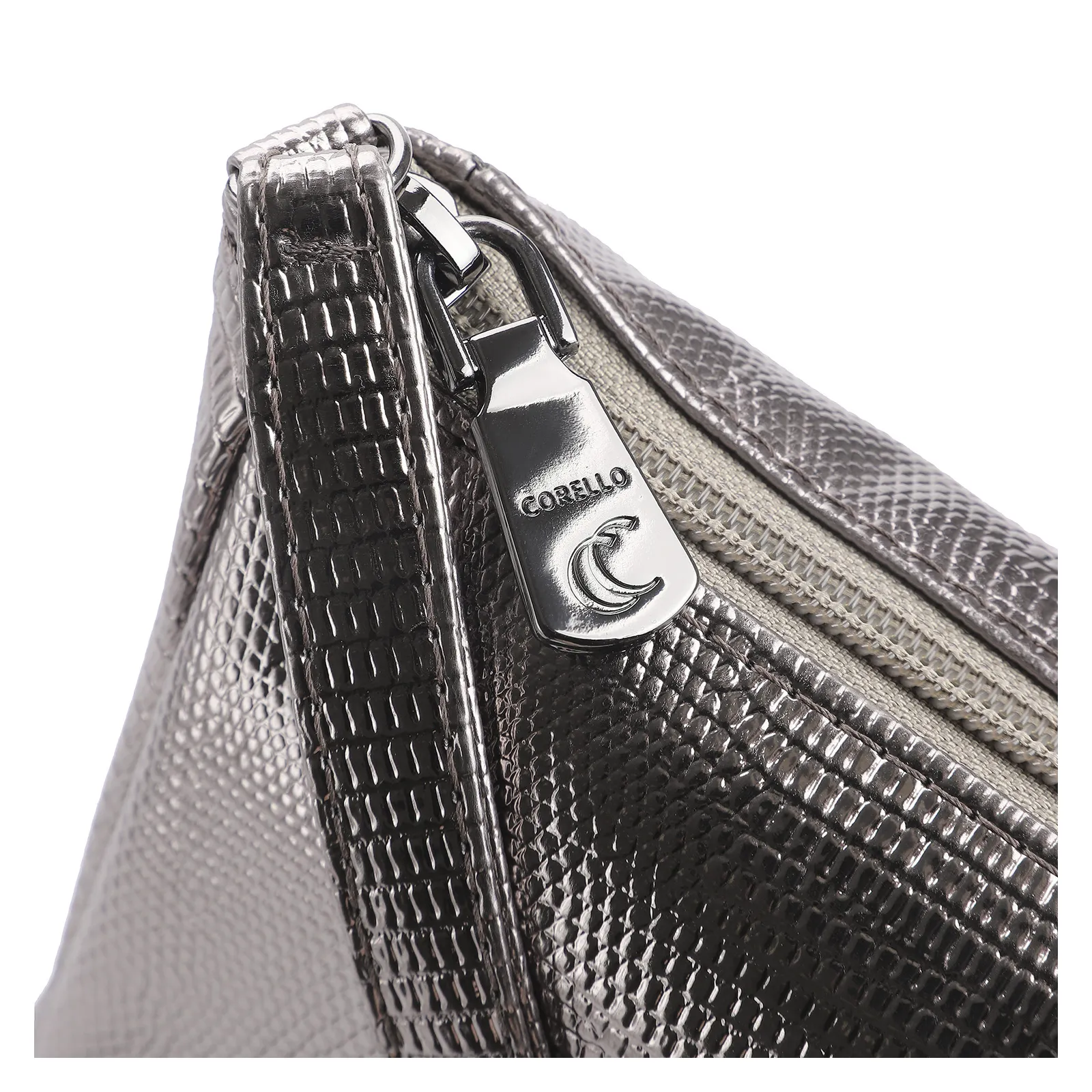 Bolsa Transversal Alt Lezard Prata