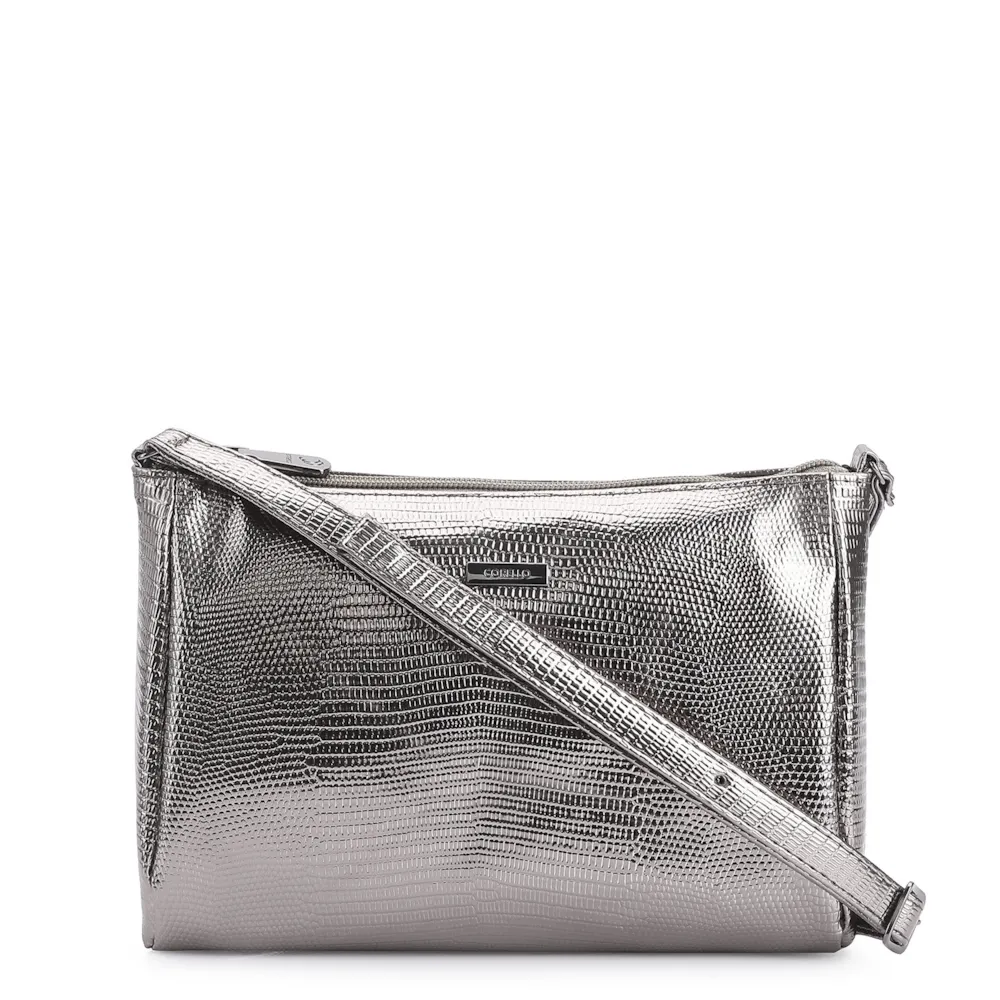 Bolsa Transversal Alt Lezard Prata