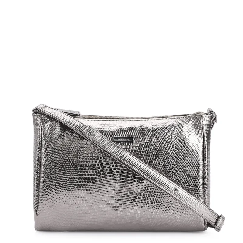 Bolsa Transversal Alt Lezard Prata
