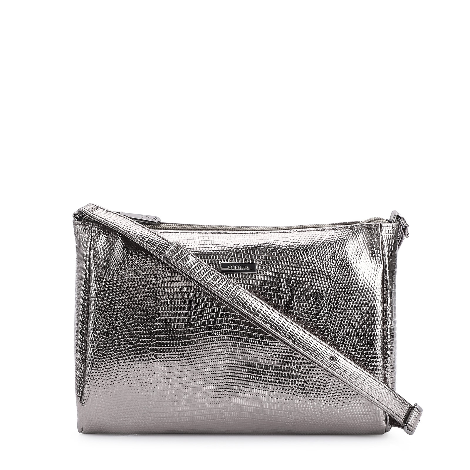 Bolsa Transversal Alt Lezard Prata
