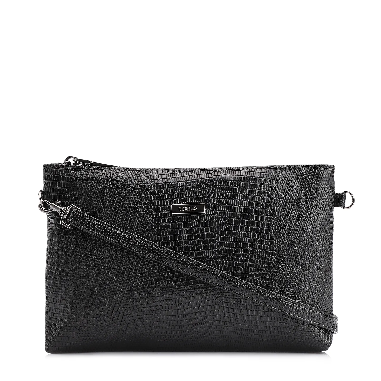 Bolsa Transversal Alt Lezard Preto