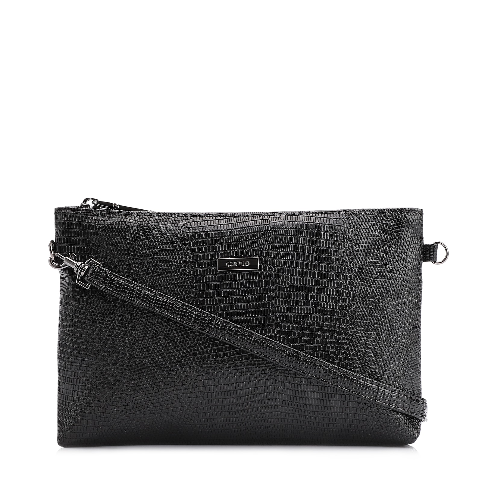 Bolsa Transversal Alt Lezard Preto