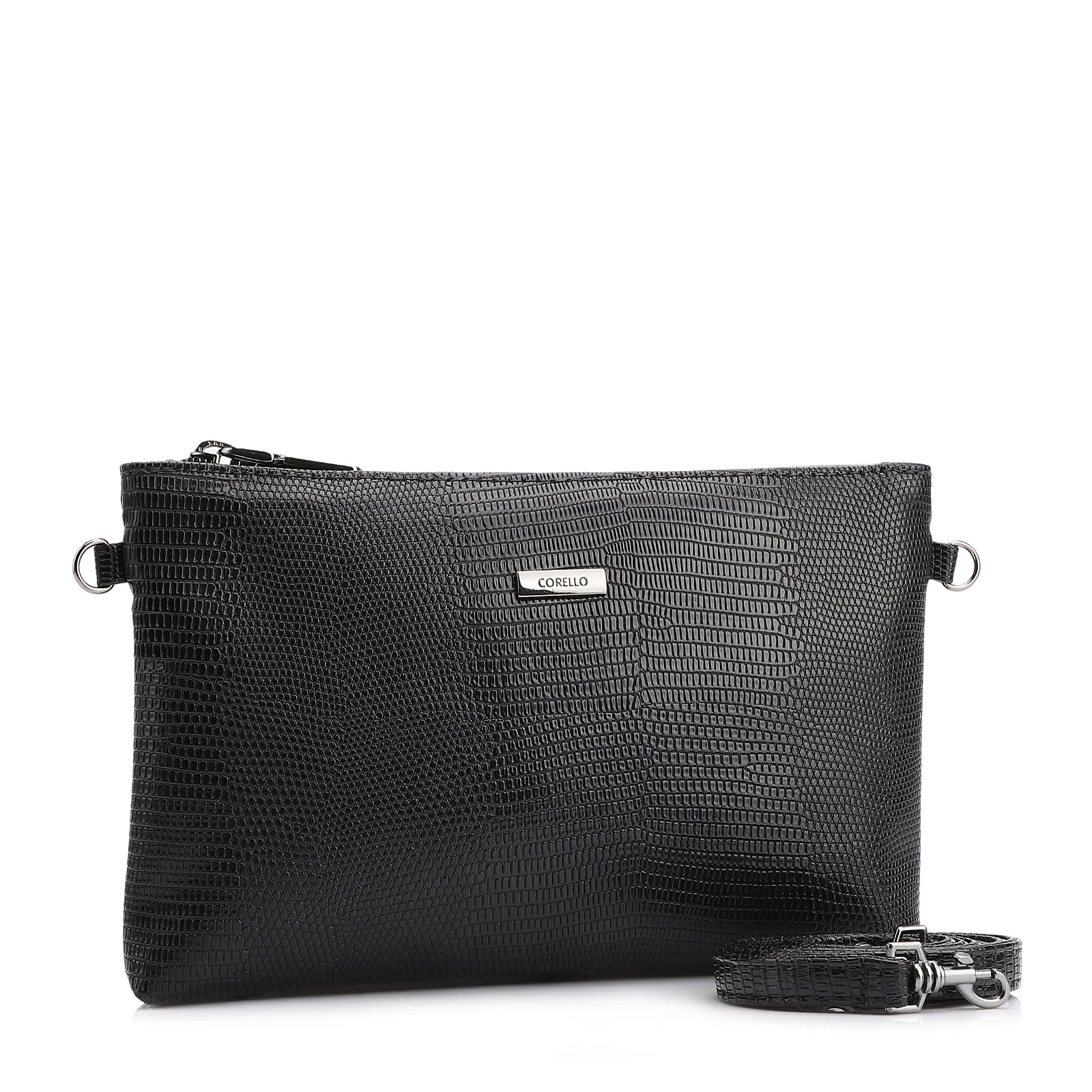 Bolsa Transversal Alt Lezard Preto