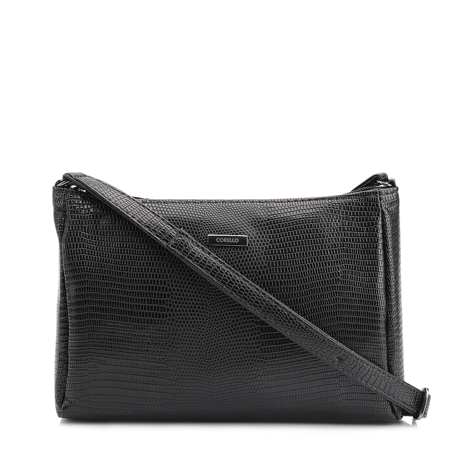 Bolsa Transversal Alt Lezard Preto